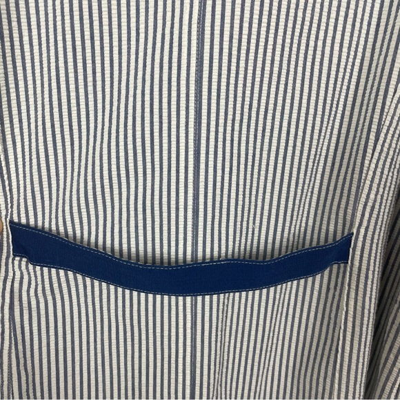 Goodclothes Vintage 80s 90s Pin Stripe Seersucker Blazer Preppy‎ Coastal Twee 12 - Picture 8 of 12